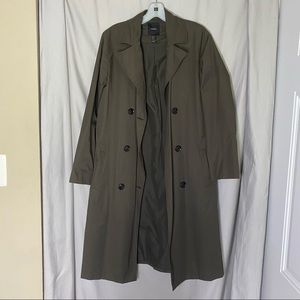 Olive Green Forever 21 Trench Coat